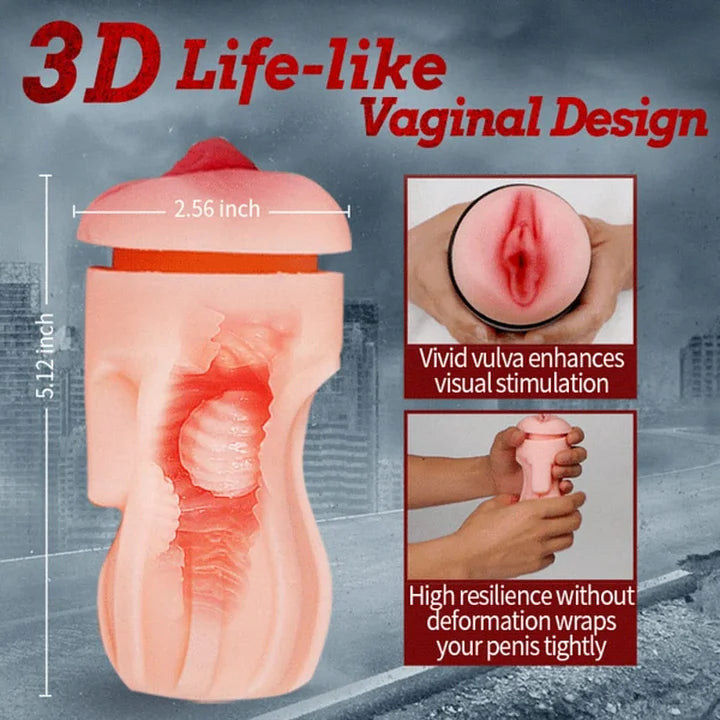 Tristan – Strong Sucking Durable APP Remote Control 2 in 1 Pussy Pockets 10 Vibration Male Masturbation Cup