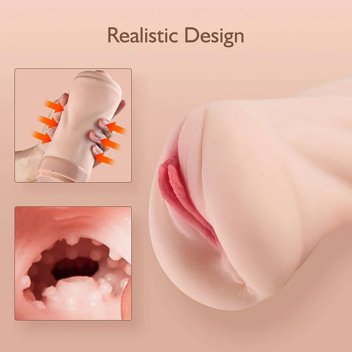Jack – 5 Sucking 10 Vibrating Realistic Male Masturbator Pocket Pussy