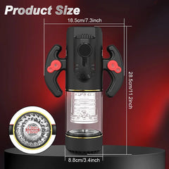 Caspian – Automatic 9 Thrusting Rotating&Sucking Handle Control Blowjob Machine Electric Male Masturbation Cup