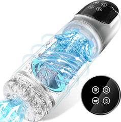 Cody – Automatic 4 Pump & 7 Sucking & 7 Rotating & 7 Licking & LCD Display Sex Machine Pocket Pussy Male Stroker Penis Pump