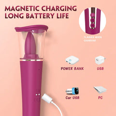 3 in 1 Clit Licking Tongue & Clitoral Sucking G Spot Vibrator Sex Toys