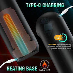 Rad – 4 Stroking & Sucking 10 Vibration Thrusting Auto Heating Male Masturbator