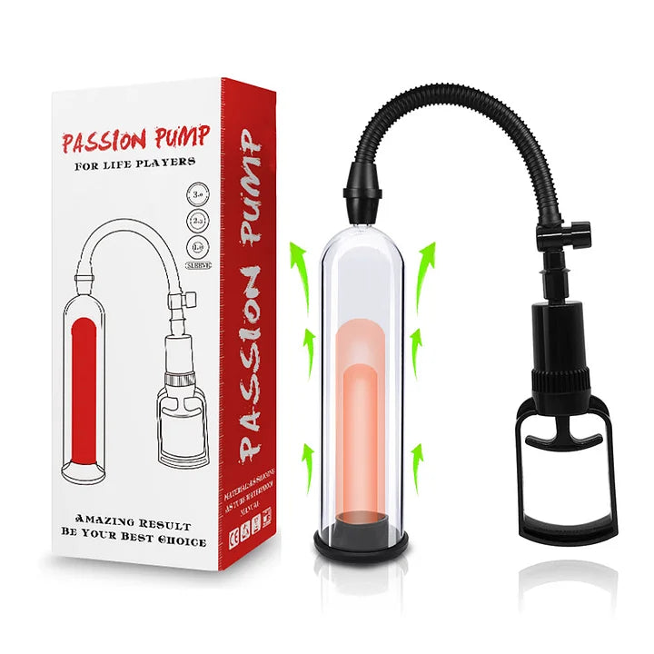 Male Penis Pump Manual Penis Enlarger Vacuum Stimulate Masturbation Penile Extender Trainer