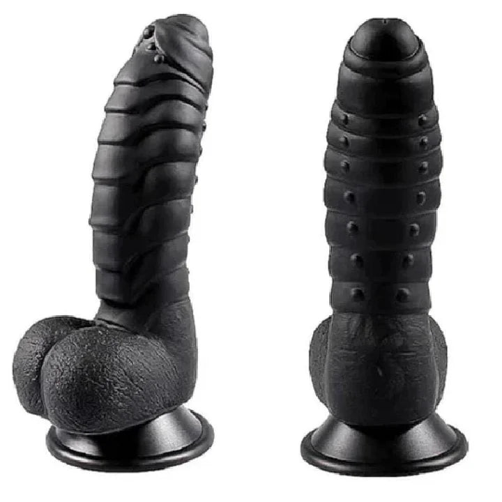 SCALES OF STIMULATION 6 INCH BLACK DILDO