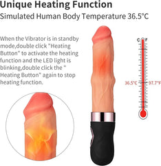6 Thrusting & 9 Strong Vibrations Heating Vibrating Dildo Machine for G-Spot Anal Vaginal Stimulation Adult Sex Toy for Women