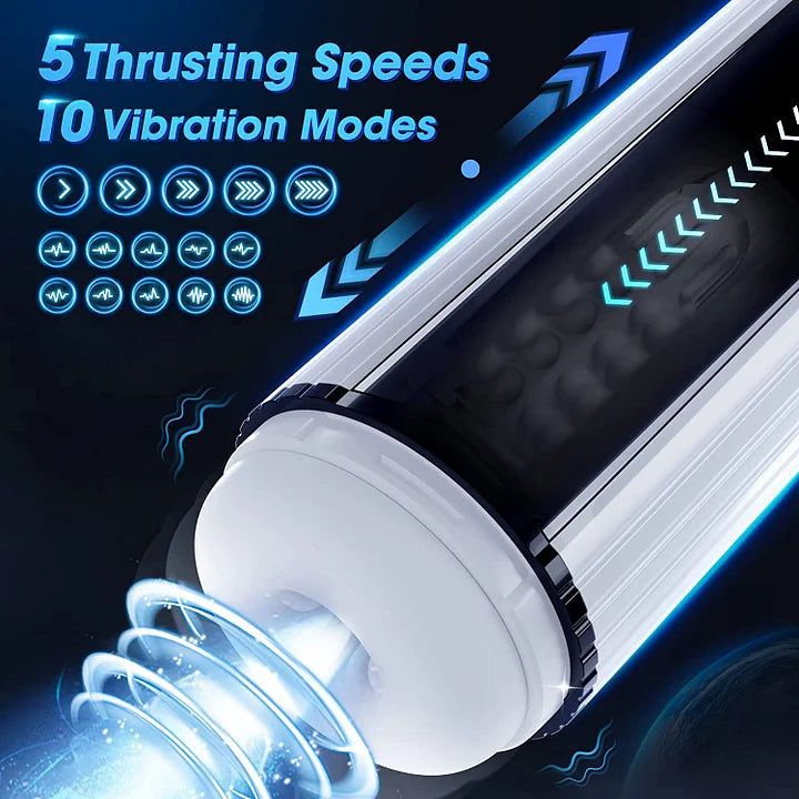 Jose – Automatic Male Masturbator 5 Thrusting & Vibrating LCD Display Electric Male Stroker