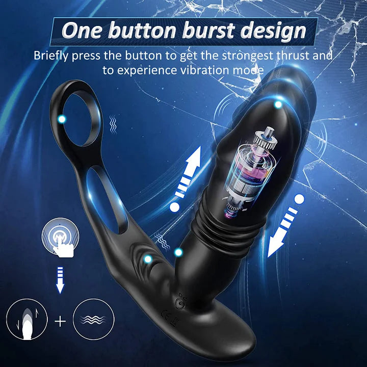 Sophia – 12 Vibrating & 3 Thrusting Prostate Massager Anal Vibrator