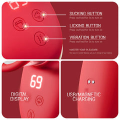 Claire – 3 Suction 7 Licking & Vibration Clitoris Stimulator Sucking Vibrator for Woman Sex Toy