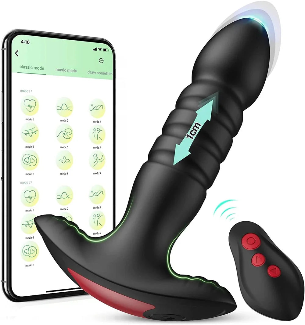 Kevin – App Control 7 Thrusting & Vibrating Modes Anal Plug Vibrator