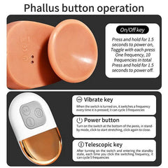 Max – Remote Control 5 Vibrating & 3 Thrusting Heating Dildo Sex Toys for Women
