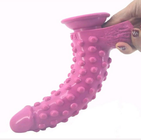 SILICONE REALISTIC EMBOSSED SPOTS DILDOS