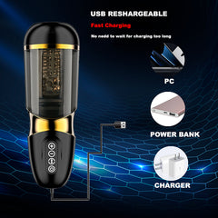 Hector – Masturbador automático manos libres con 10 rotaciones y empujes