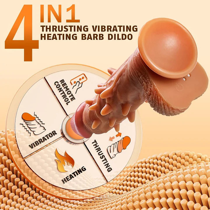Caleb – 3 Thrusting & 9 Vibration G Spot Anal Stimulation Heating Dildo