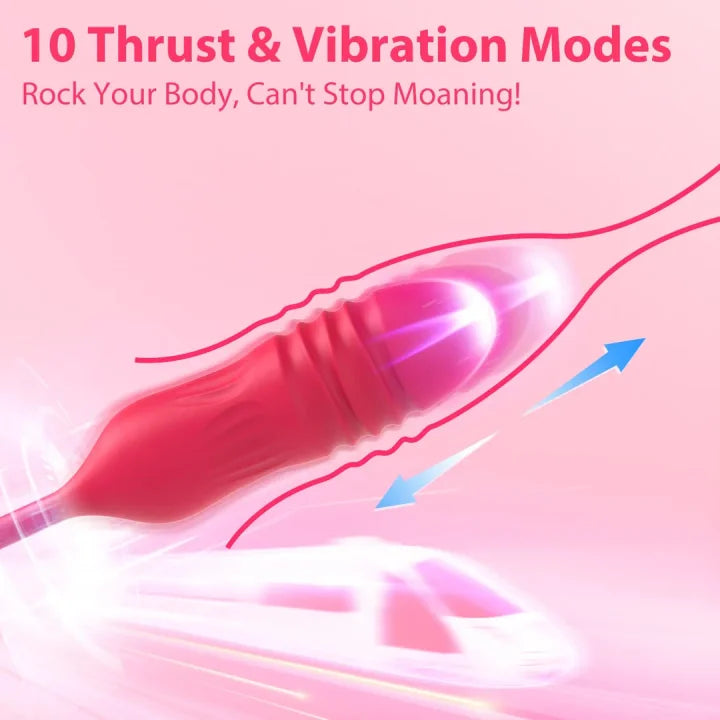 Flower Tongue Sex Toy with Rose Toy Dildo