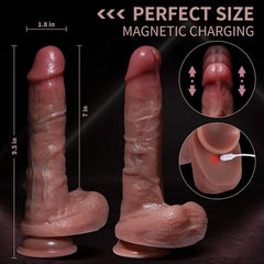 Kyle – Realistic Thrusting 5 Thrusting & Vibrating Modes G Spot Dildo Vibrator with Strong Suction Cup