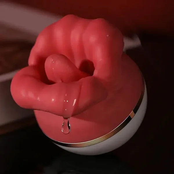 Charlene – 3 Suction 5 Vibrations& Licking Big Mouth Tongue Vibrator & Nipple Clitoral Licker Stimulator
