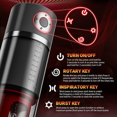 2 IN 1 Automatic 5*5 Sucking Vibrating Masturbator&Penis Pump