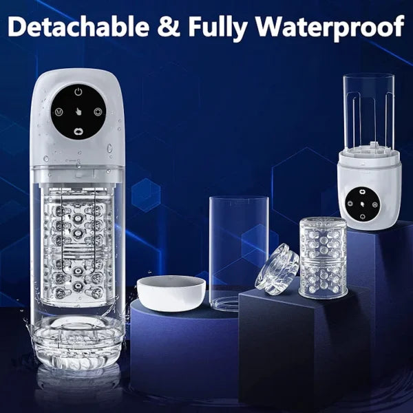 Ethan – Automatic 4 in 1 Upgraded 7 Suction & 7 Rotation Male Masturbator 4s Lockable One-Click Release Vacuum Penis Pump