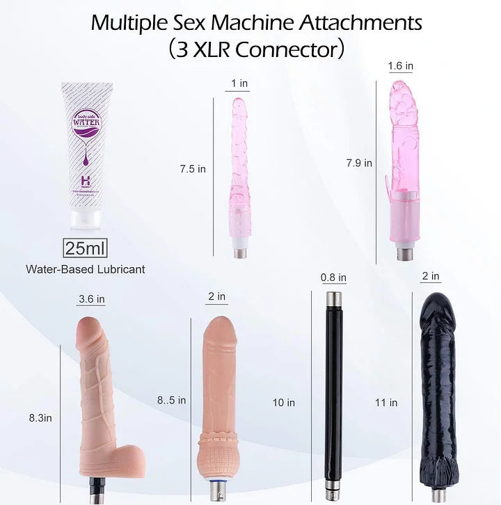 Marcus – Automatic Thrusting Telescopic Sex Machine for Men Women Love Machine Device Gun with 6 Attachments