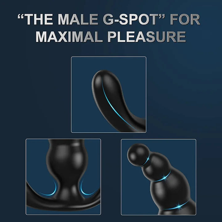 Kenneth – 9 Vibrating Modes Remote Control Beaded Prostate Massagers Wearable Anal Vibrator & Dual Pleasure Point Stimulation Anal Sex Toys