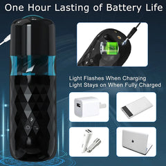 Ayaan – 10 Thrusting & Rotating Hands-Free Electric Pocket Pussy Automatic Realistic Male Masturbator (2)View
