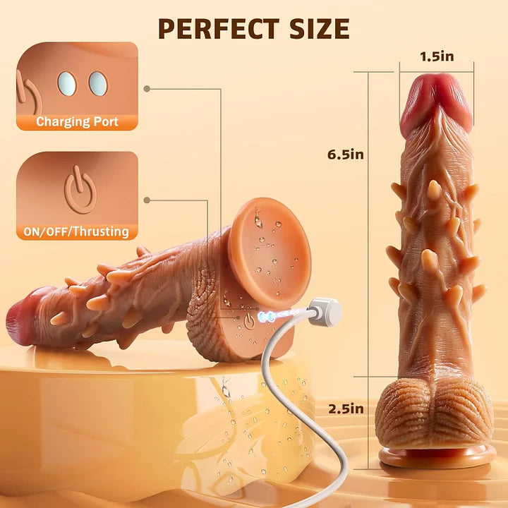 Caleb – 3 Thrusting & 9 Vibration G Spot Anal Stimulation Heating Dildo
