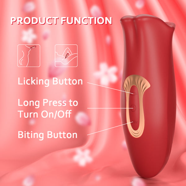 sla – 10 Vibration Modes and 10 French Kissing Modes Tongue Vibrator Clitoral & Nipple Stimulator