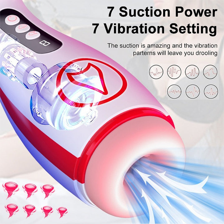 Raymond – Advanced Vacuum Masturbator Featuring 7 Modes of Vibration & Suction