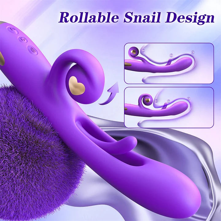 Marissa – 10 Vibration 7 Flapping Rabbit Flapping G Spot Dildo Vibrator