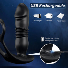 Sophia – 12 Vibrating & 3 Thrusting Prostate Massager Anal Vibrator