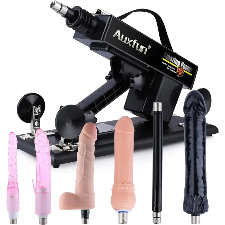 Marcus – Automatic Thrusting Telescopic Sex Machine for Men Women Love Machine Device Gun with 6 Attachments