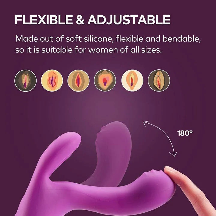 Victoria – 3 Motors 10 Vibration G-spot Clitoral Labia Stimulator Rabbit Vibrator