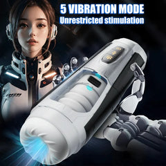Tobias – 7 Thrust & Rotate Modes Recharge Male Masturbator with 3D Real Texture Sleeve