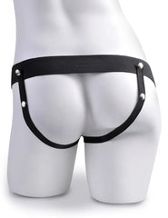 Fetish Fantasy Hollow Squirting Dildo (7.5 Inch) w/Balls & Strap-on Harness – Caramel