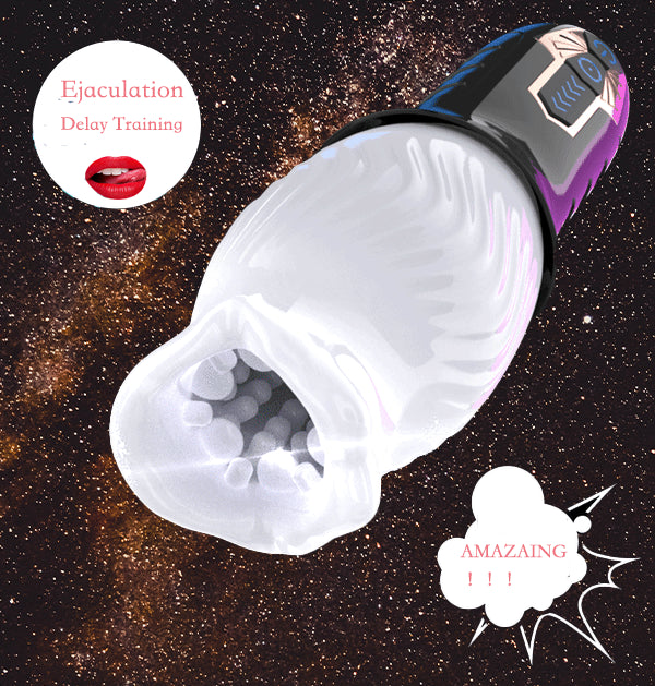 Alexander – 10 Vibration 5 Rotation Oral Sex Masturbator & 360° Automatic Rotation Vibrator Bare Sleeve