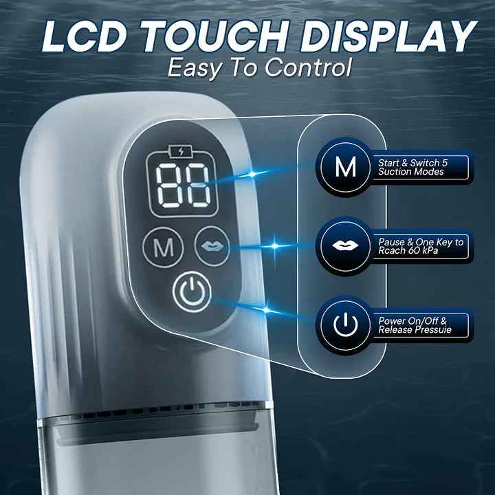 Automatic 4 Training Pressure and 5 Suction Air Water Extender Electric Penis Pump for Men Dick Enlarger Erection