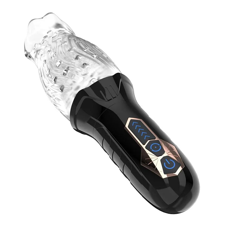 Alexander – 10 Vibration 5 Rotation Oral Sex Masturbator & 360° Automatic Rotation Vibrator Bare Sleeve