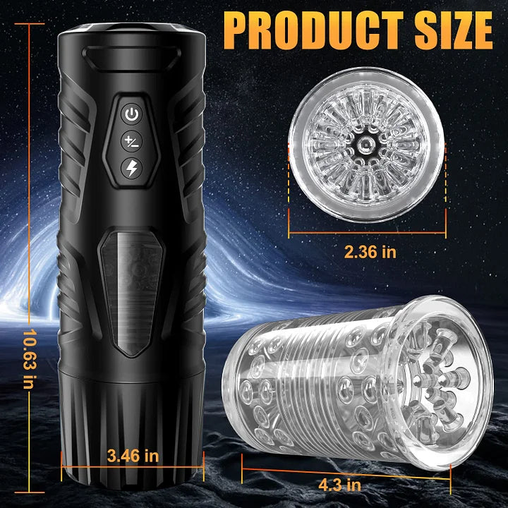 Matthew – Automatic 7 Thrusting Rotation Modes 3D Realistic Textured Electric Pocket Pussy Male Masturbator Cup