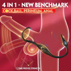 Remote Control 3 In 1 Male Sex Toys Vibrating Cock Ring Prostate Massager 7 Modes Anal Toys Butt Plug G Spot Vibrator Dildo