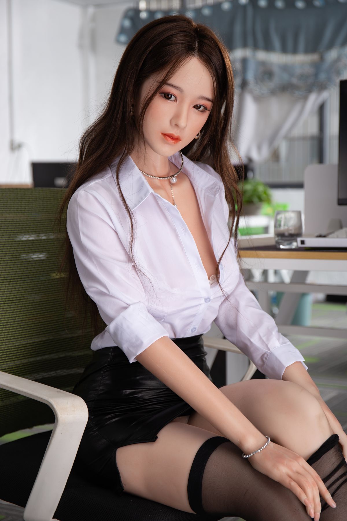 Ayami silicone secretary sex doll 170CM/5ft7 sexy TPE body with Silicone Head