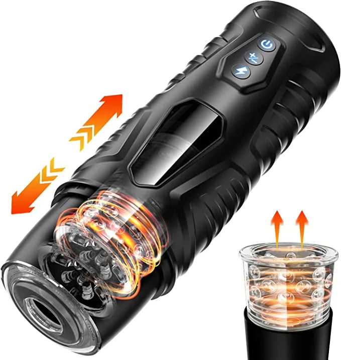Matthew – Automatic 7 Thrusting Rotation Modes 3D Realistic Textured Electric Pocket Pussy Male Masturbator Cup