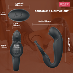Remote Control Prostate Massager with Ball Loop – Anal Vibrator & Vibrating Cock Ring