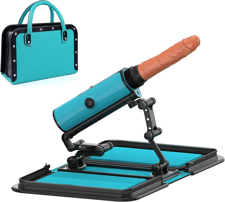 Isaiah – Automatic Scaling Intellectual Leather Bag Female Sex Machine Masturbation Pumping Gun With Dildos