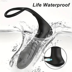 Wireless Remote Control 10 Thrusting & Vibrating Male Anal Vibrator Prostate Massager