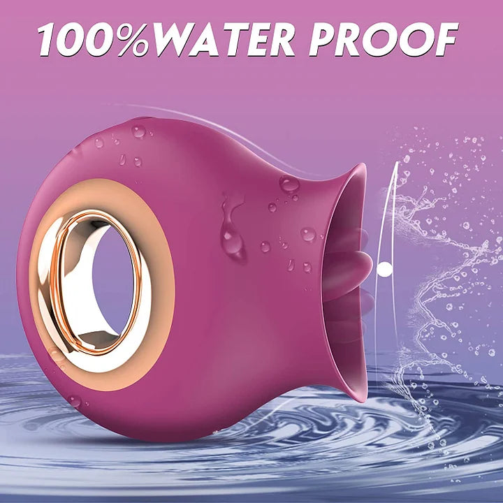 Paulina – 2 in 1 Licking & Vibrating Tongue Vibrator& Nipples Clitoral Stimulator Rose Vibrator