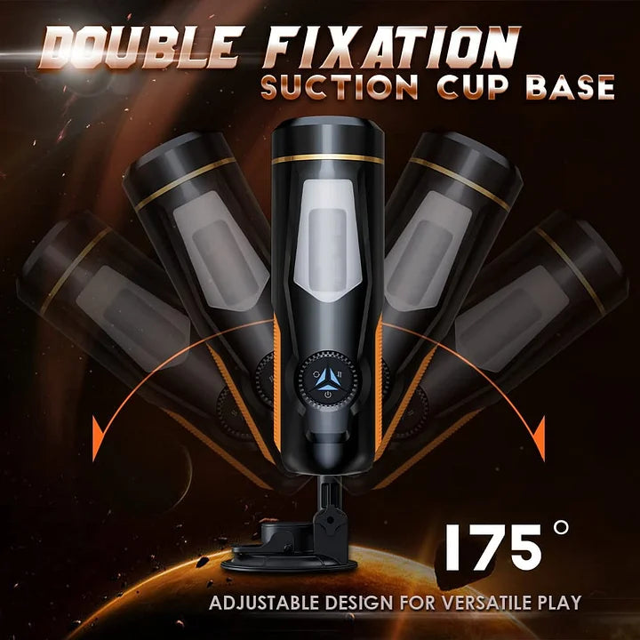 10 Hands-Free Electric Thrusting & Rotating Automatic Male Masturbator with Realistic Opening Suction Base