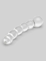 Beaded Sensual Glass Dildo 7 Inch