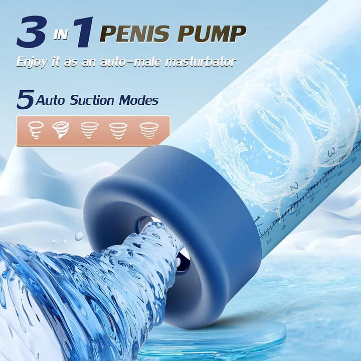 Milton – Automatic 5 Training Pressure and 5 Suction Electric Penis Pump Air Water Extender