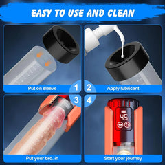 5 Suction Intensities Extended Erection and Air Pressure Device Automatic Penis Enlarger Extend Vacuum Pump