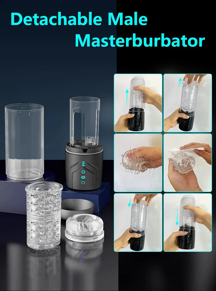 Male Masturbator 7 Frequency Rotation Suction Waterproof Blow Job Simulator – Zolo Thrustbuster Moaning Masturbator